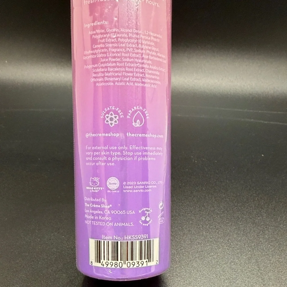Hello Kitty Moisturizing Mist - Perfecting Mist. BNIP. Still sealed.